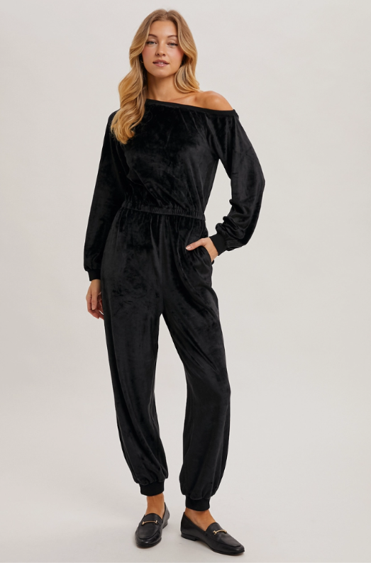 Smooth Operator Velvet Jumpsuit