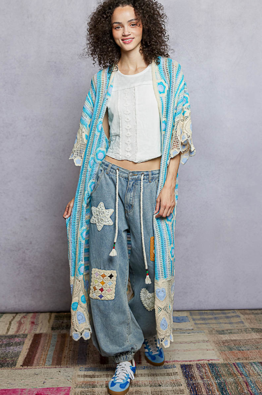 Electric Avenue Crochet Duster *2 Colors*