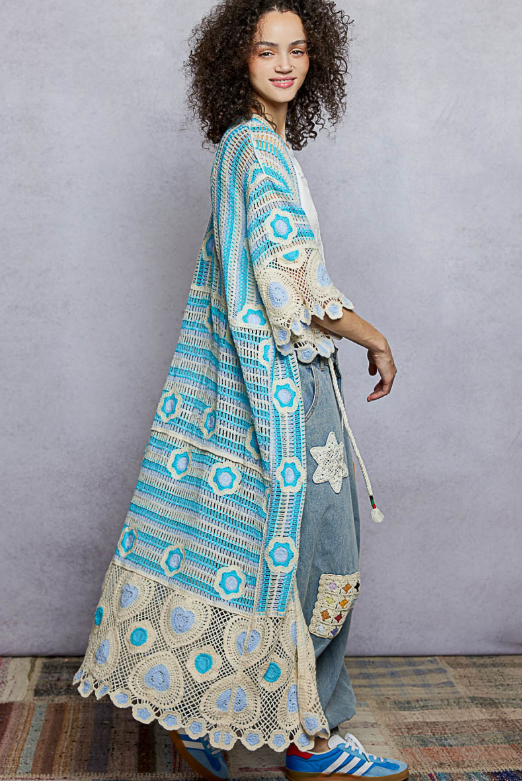 Electric Avenue Crochet Duster *2 Colors*