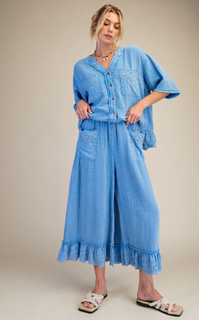 Meadow Mist Eyelet Top