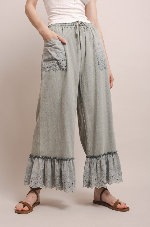 To the Moon Eyelet Pants