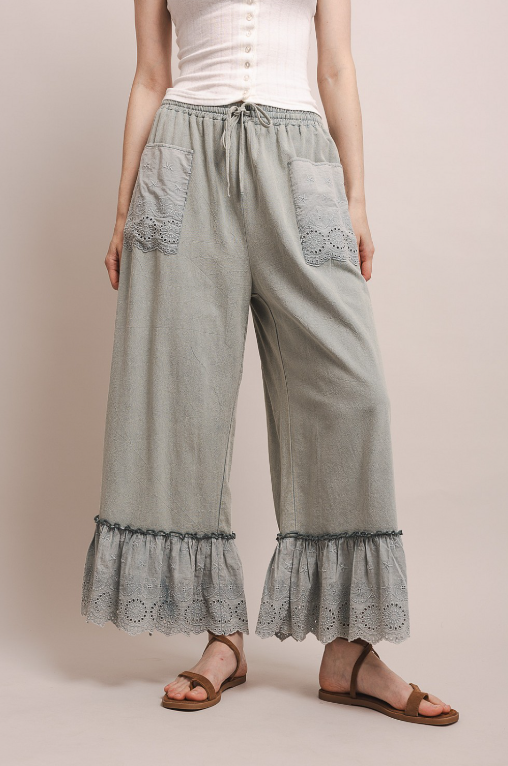 To the Moon Eyelet Pants