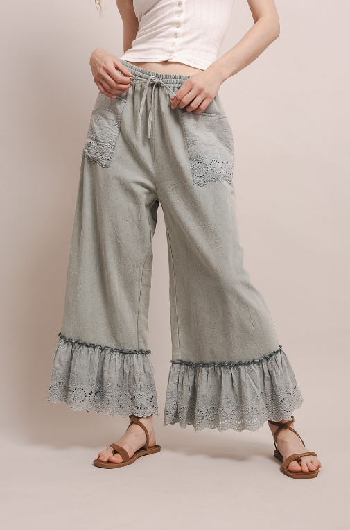 To the Moon Eyelet Pants