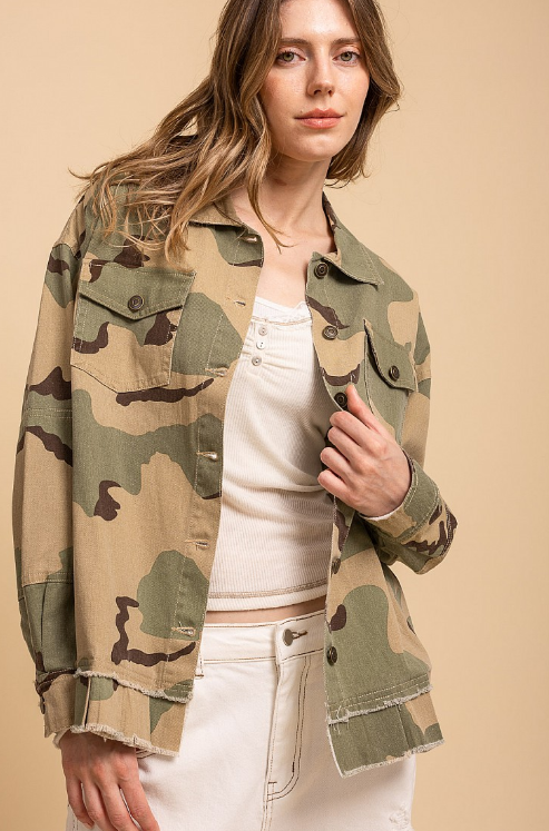Peace, Love & Camo Jacket