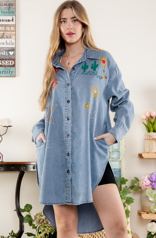 Desert Sunset Embroidered Top