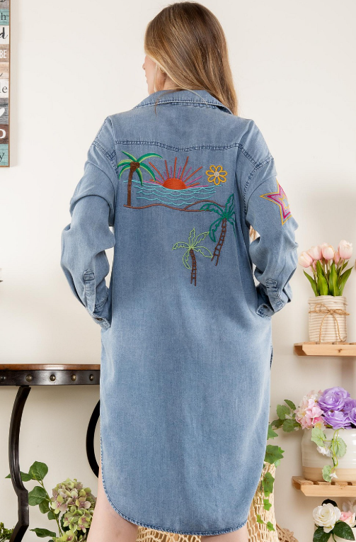 Desert Sunset Embroidered Top
