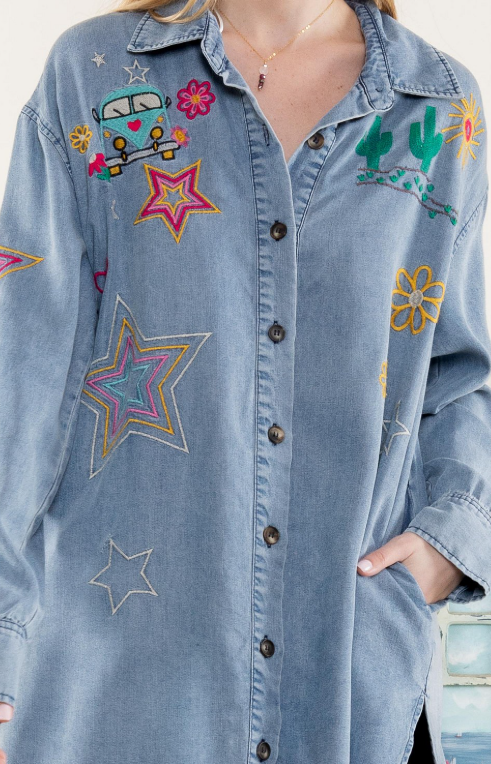 Desert Sunset Embroidered Top