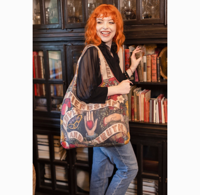 Friendship Love & Truth Linen Tote Bag