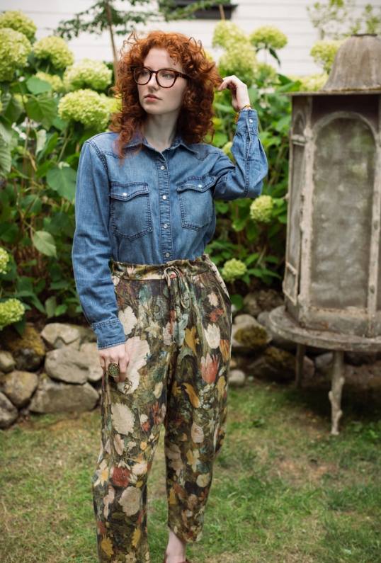 I Dream in Flowers Linen Pants