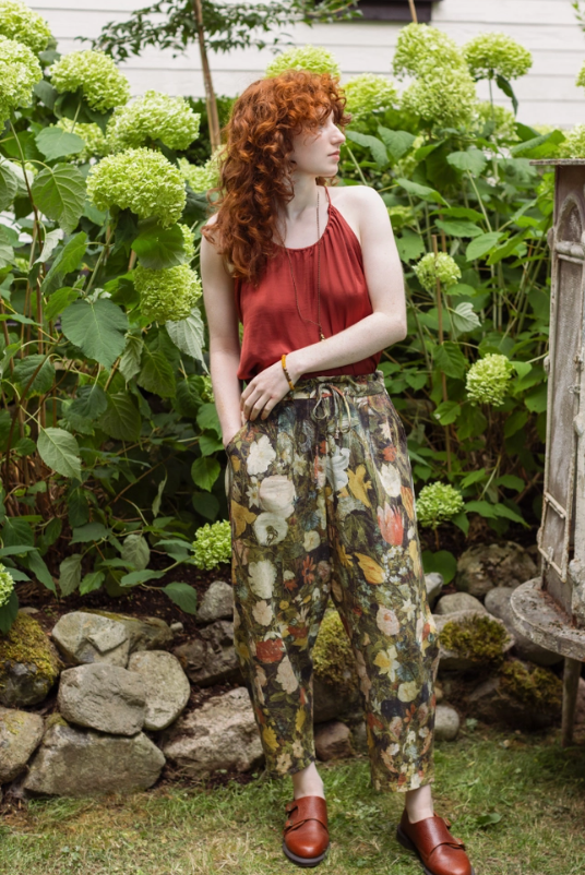 I Dream in Flowers Linen Pants