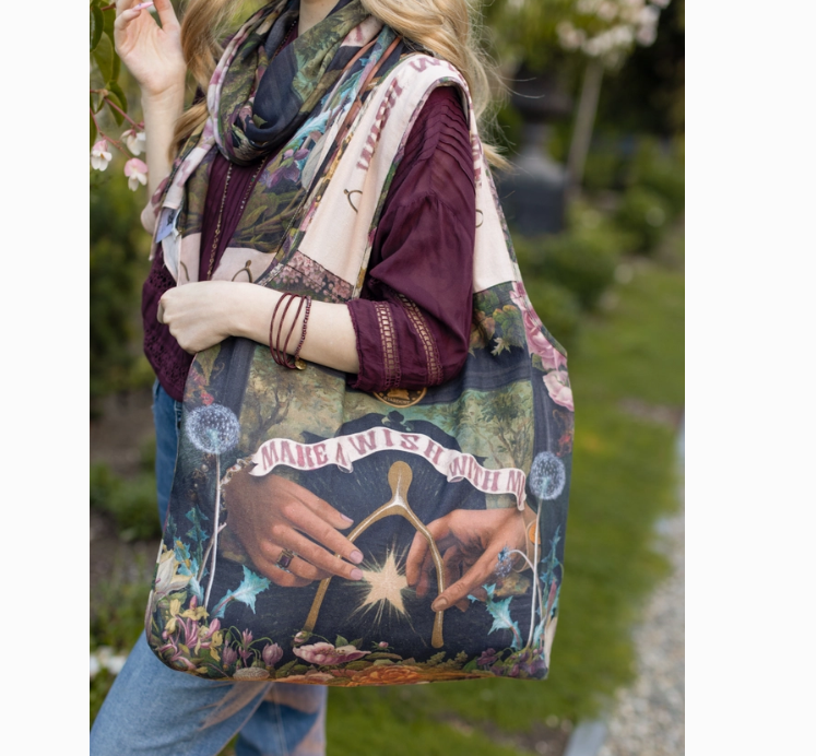 Make a Wish Linen Tote Bag