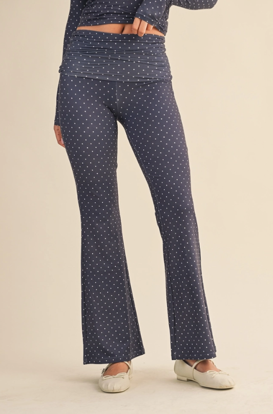 Polka Dot Flare Pants