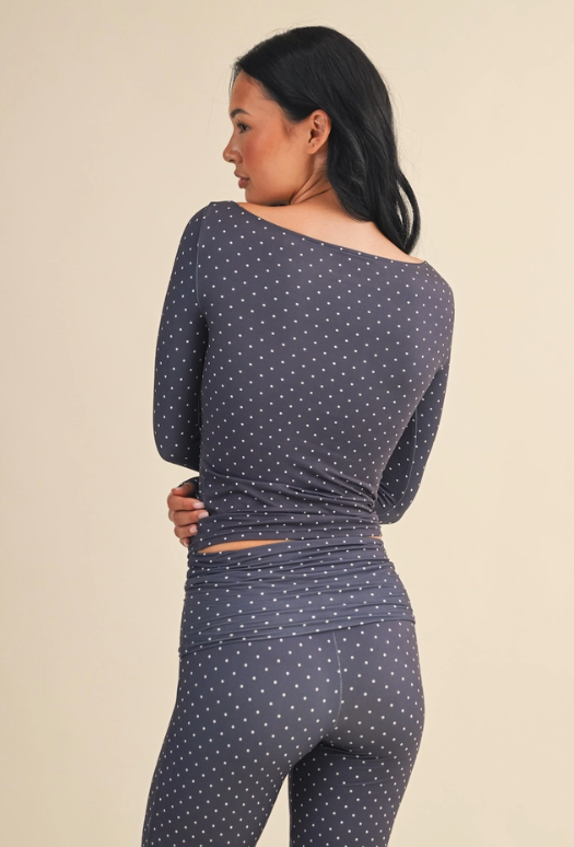 Polka Dot Off Shoulder Top