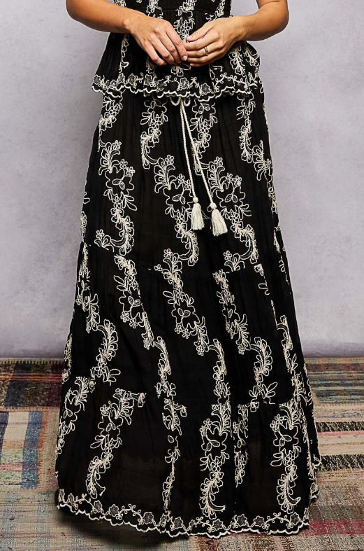 Enchanted Vines Maxi Skirt