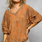 Flutter Around Embroidered Top