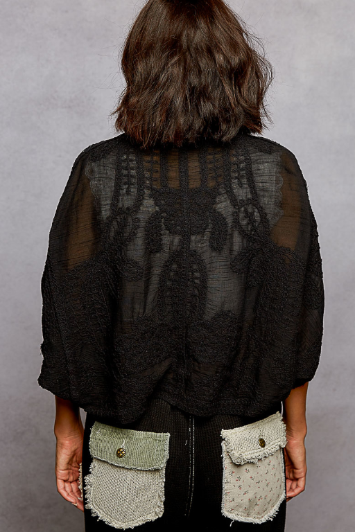 Breezy Layering Embroidered Cardigan