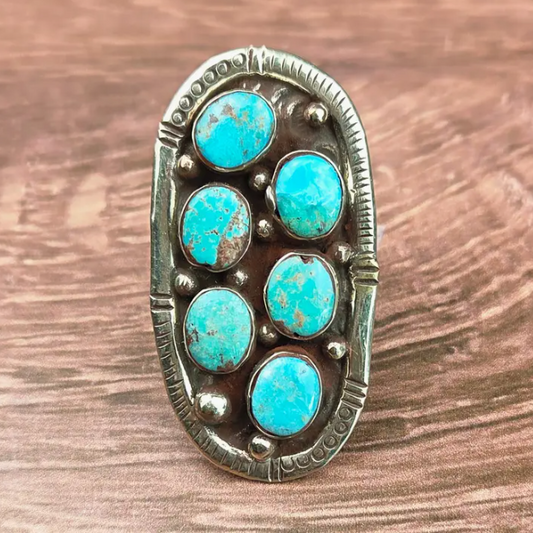Six Stone Turquoise Ring