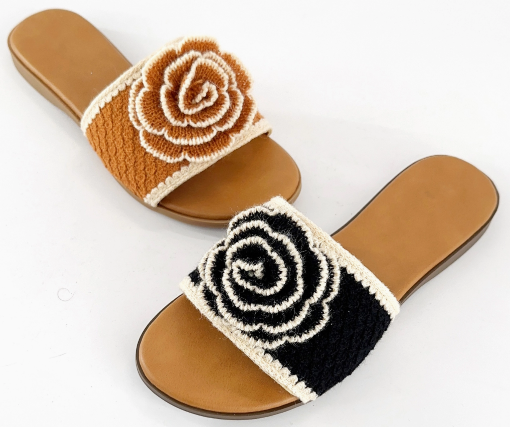 Crochet Rose Sandals