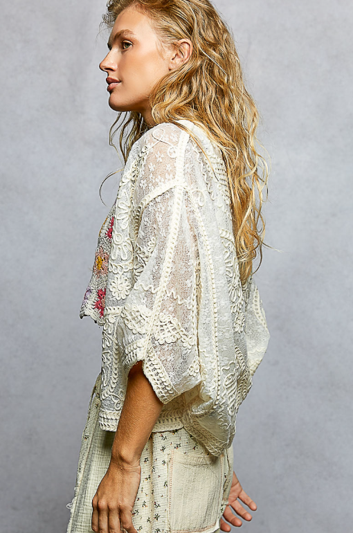 Cloud Drifting Embroidered Cardigan