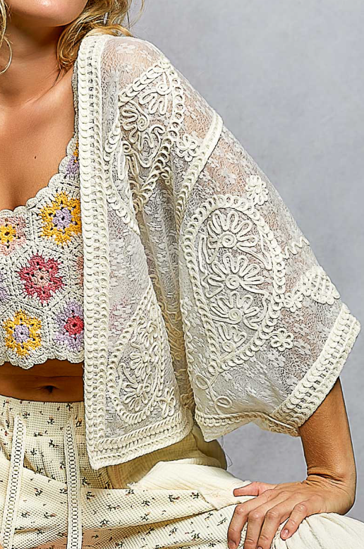 Cloud Drifting Embroidered Cardigan