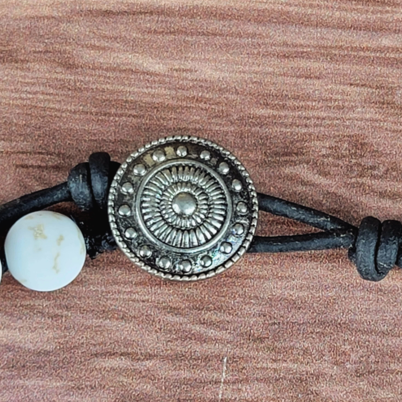 Black Onyx Cross Beaded Necklace