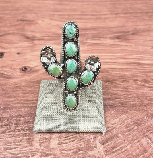 Turquoise Cactus Ring