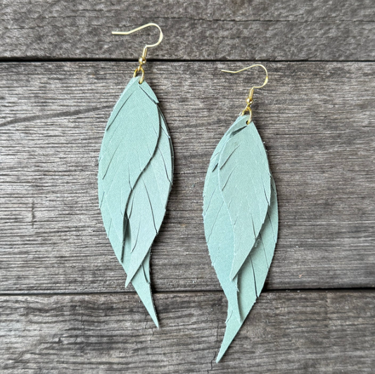 Mint Wings Of An Angel Earrings