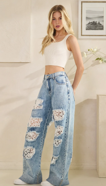 Spotlight Lace Inset Jeans