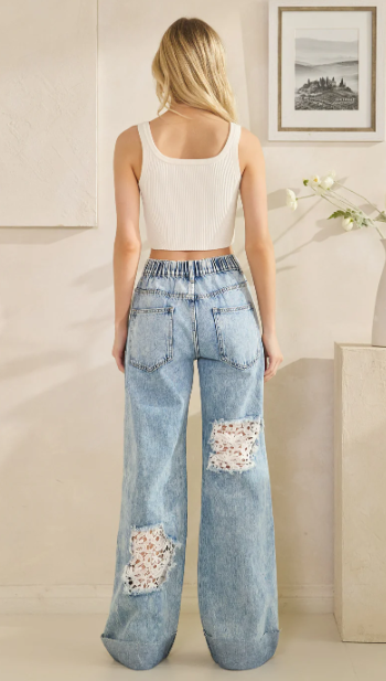 Spotlight Lace Inset Jeans