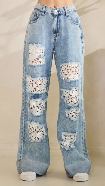 Spotlight Lace Inset Jeans