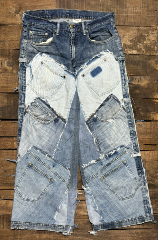 Patched On Up Jeans