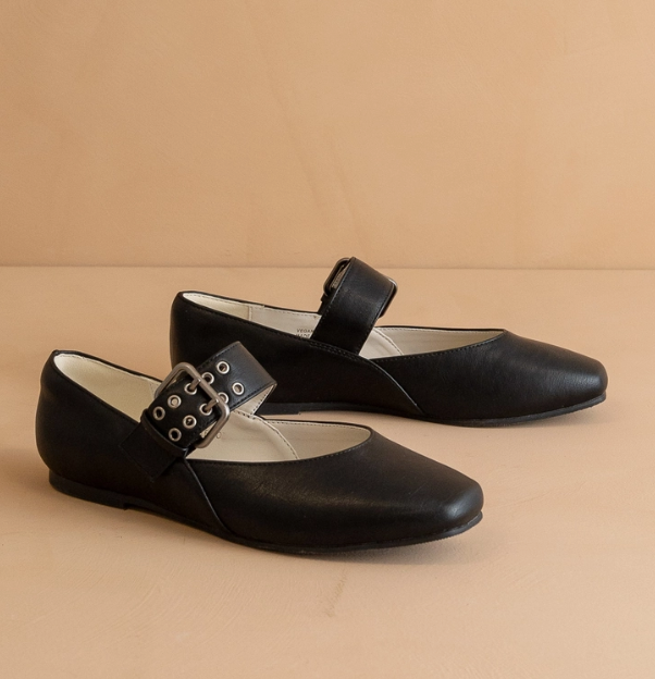 Black Soho Ballet Flats