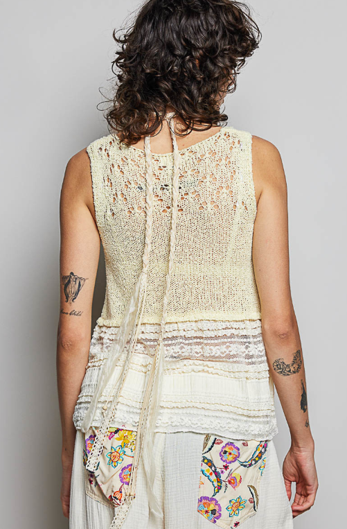 French Countryside Lace & Crochet Top