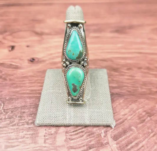 Nepalese Double Turquoise Ring