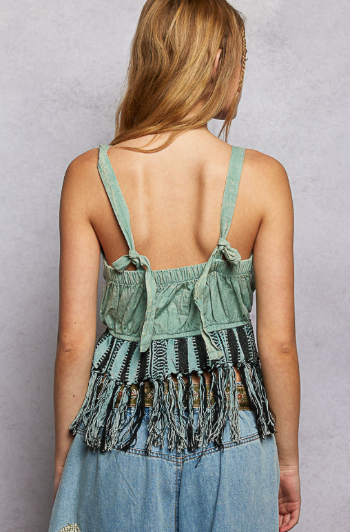 California Sun Fringe Top