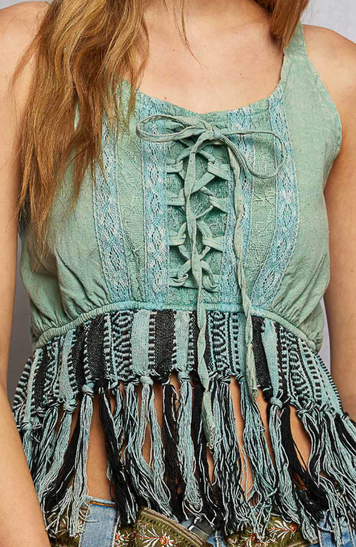 California Sun Fringe Top