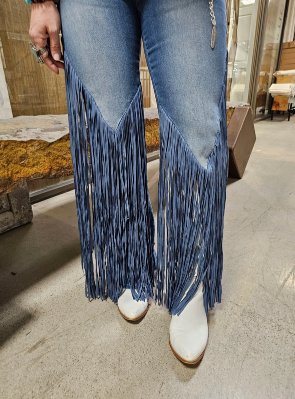 Fringe Snap Jeans
