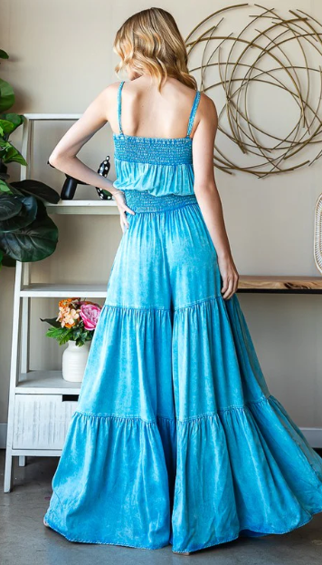 Tiered Mineral Wash Jumpsuit