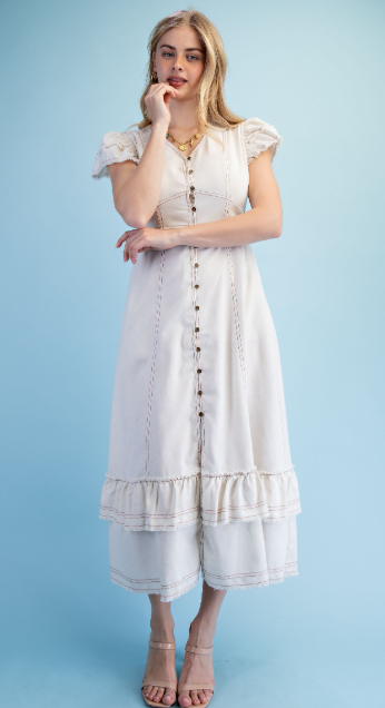 Soft Glow Linen Dress