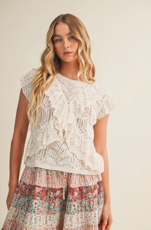Memory Lane Knit Lace Top