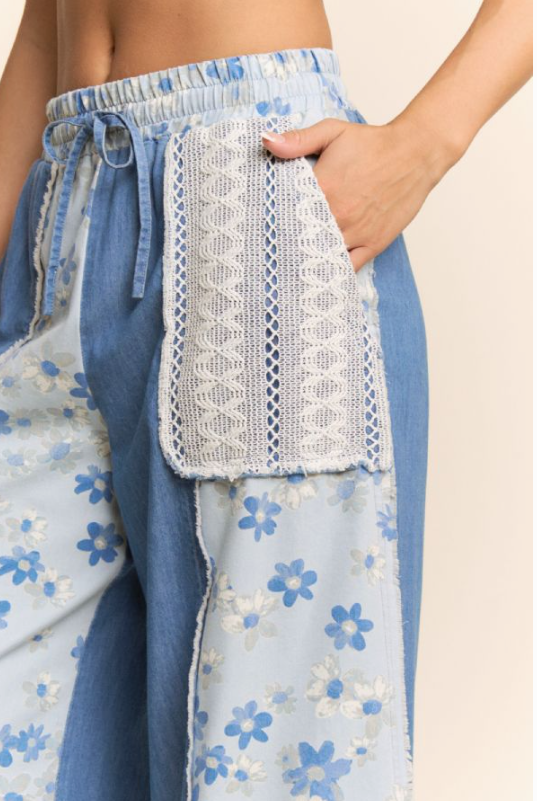 Forget Me Not Floral Pants