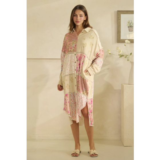 Patchwork Duster Dress