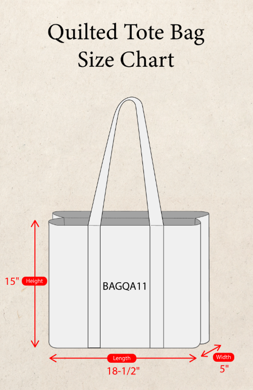 Quilted Boho Print Tote Bag