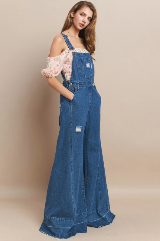 Bell Bottom Blues Overalls