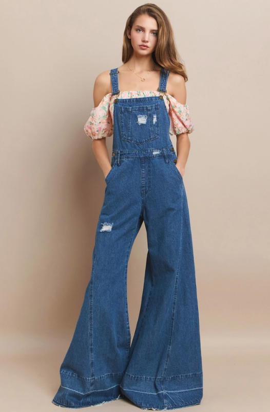 Bell Bottom Blues Overalls