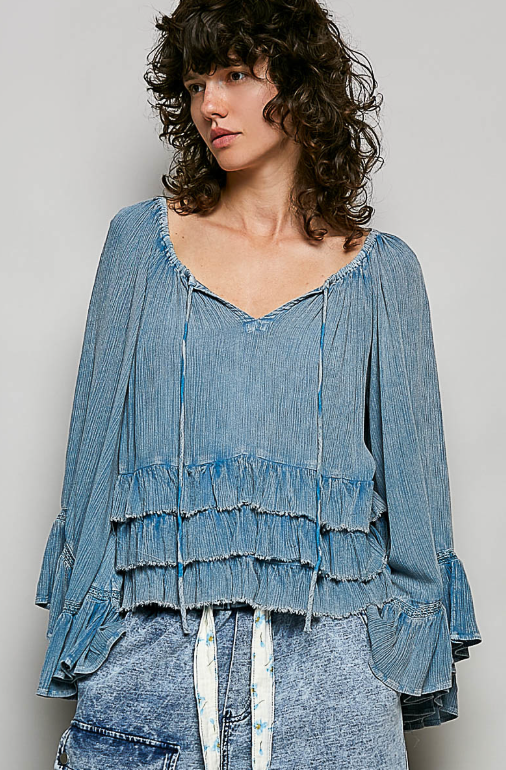Honey Grove Ruffled Top