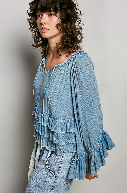 Honey Grove Ruffled Top