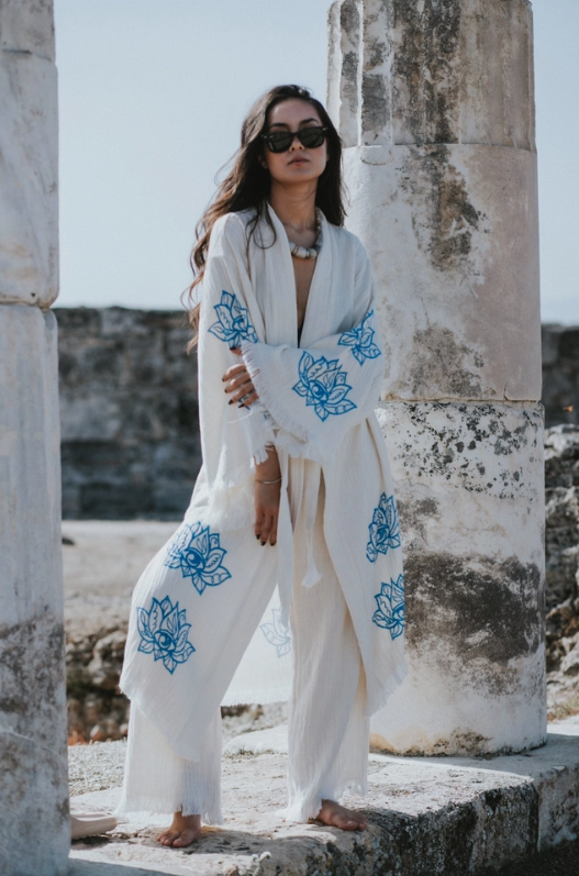 Lotus Cotton Bamboo Robe