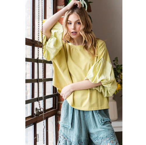 Bubble Sleeve Tops