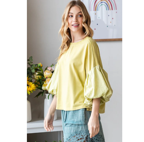 Bubble Sleeve Tops